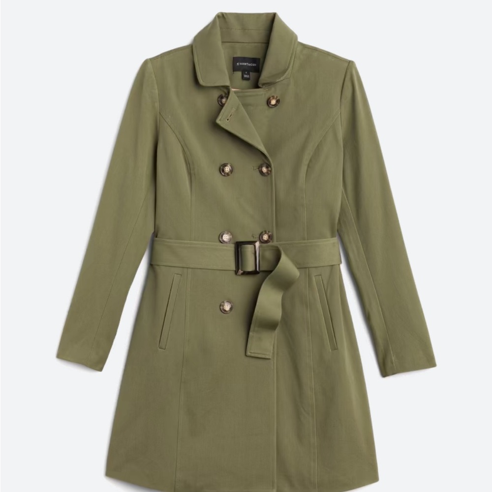 41 Hawthorn Crue Long Belted Trench Jacket